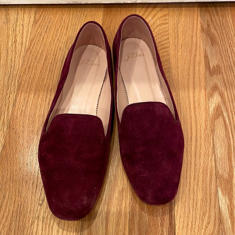 Leather suede j.crew loafers